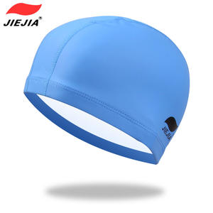 Bonnet de bain Jiejia, couleur unie, imperméable, respirant, en tissu, pour femmes et hommes - Product Image 2