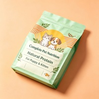 Sachet alimentaire pour animaux personnalisé imprimé, refermable, résistant à l'humidité, pour friandises pour chiens et chats