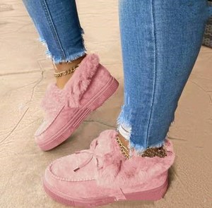 Nhà Máy Bán Buôn Ladies Fur Casual Boots Hot Bán Thời Trang Tuyết Mùa Đông Giày Ấm Phẳng Mắt Cá Chân Phụ Nữ Khởi Động - Product Image 4