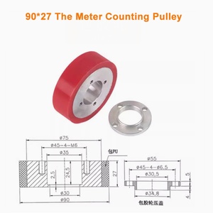 Courroie plate en céramique enduite de PU avec poulie de comptage 90*27 & 90*36 HRC70 pour machine d'extrusion - Product Image 4