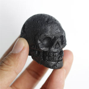Della fabbrica del commercio all'ingrosso intagliato a mano <span class=keywords><strong>2</strong></span> pollici naturale pietra lavica teschi - Product Image 4