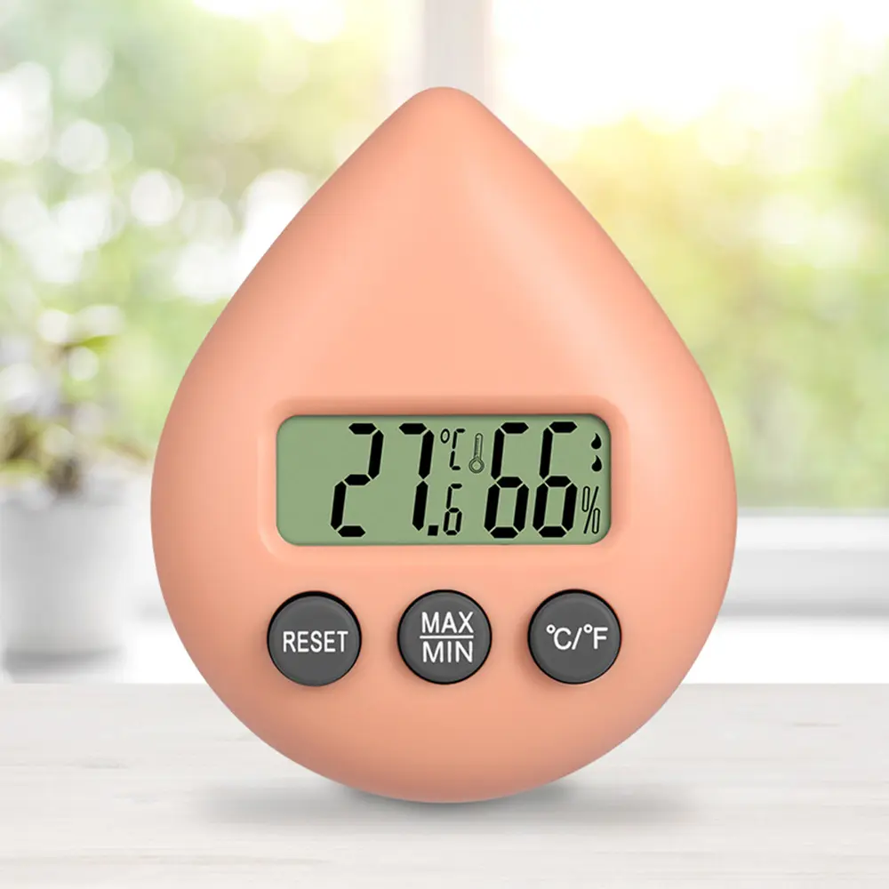 Digital Bathroom Shower Clock Timer Temperature Humidity Visual Countdown Timer