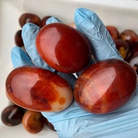 Pierre de paume en agate rouge de qualité supérieure, cristal naturel de cornaline rouge, pierre de paume en cristal à vendre