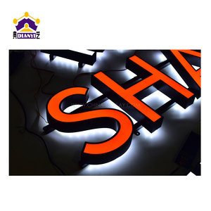 Enseigne extérieure en acier inoxydable, lettres lumineuses 3D en acrylique de luxe pour publicité, logo LED - Product Image 1