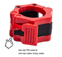 Personnalisé 2 pouces 50mm TPR Gym haltérophilie haltères colliers de verrouillage anti-dérapant à dégagement rapide barre Clips divers équipements de Fitness