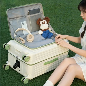 Nouvelle valise extensible à ouverture latérale avec serrure à combinaison TSA, valise de voyage en polycarbonate, valise cabine 20 pouces - Product Image 4