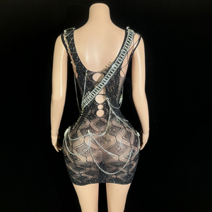 Novance Y3628-B çin toptan giyim lüks parlak seksi kulüp elbiseler zarif doğum günü partisi kokteyl elbise balo gece için - Product Image 6