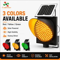 Luz LED de advertencia Solar, luz amarilla intermitente, ámbar, intermitente de tráfico