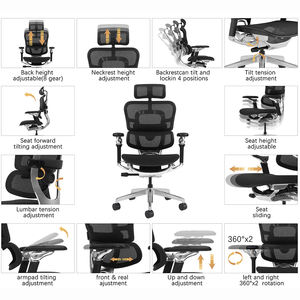 Chaise de direction de luxe en maille ergonomique, chaise de bureau, chaise de jeu sur ordinateur en gros, chaise de bureau pivotante inclinable - Product Image 2
