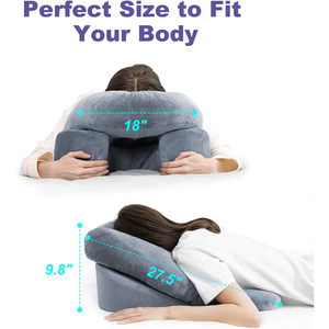 Bantal Pijat wajah ke bawah operasi mata bantal tidur rumah bersertifikat perut khusus busa memori dapat dilepas pesan 27.5 inci bantal tidur - Product Image 2