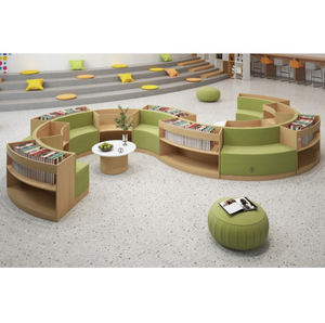 チキトス最も人気のある大型デザイン家具が環境を作り出すモジュラーレザーソファセットS字型断面ソファ幼稚園ソファ - Product Image 3