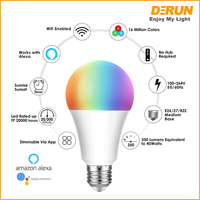 Usine App Control RGB Inteligente Home Smart Wifi Ampoule Lumière Télécommande 85-265V A60 Musique Couleur Smart Led Ampoules