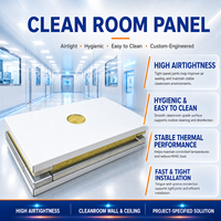 Panneau mural GloStar pour salle blanche, résistant au feu, facile à nettoyer, système modulaire pour usines pharmaceutiques, dispositifs médicaux, laboratoires