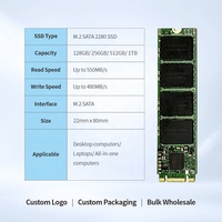 SSD M.2 SATA 2280 1 To 512 Go SATA III 6 Gb/s Haute Vitesse pour Ordinateur Portable et de Bureau – Vente en Gros