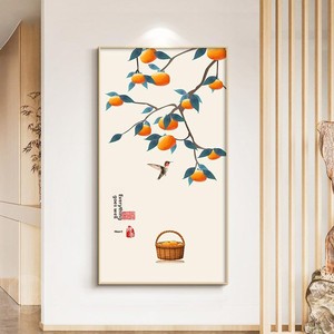 Nuova Decorazione Murale in Stile Cinese con Piante e Fiori 'Tutto Va Come Vuoi', Ispirata al Feng Shui, per Ingresso - Product Image 3
