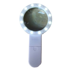 Lupa de joyería de 105 mm 20X con luz, 12 lámparas, lente de doble cristal para inspección y reparación - Product Image 3