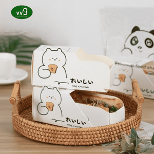 Carta da Imballaggio per Colazione VVG all'Ingrosso, Previene le Macchie, Scatola per Hamburger da Ristorante, Contenitore per Toast <span class=keywords><strong>e</strong></span> Sandwich - Product Image 5