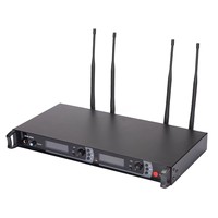 Système de microphone sans fil professionnel Performance sur scène UHF True Diversity avec micropones portables