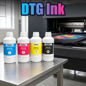 Tinta Pigmentada DTG CMYK 1000ML para Cabezal de Impresión Kyocera, Impresión en Algodón para Camisetas, Compatible, Venta al Por Mayor, Suministro de Fábrica - Product Image 1