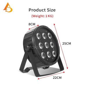 Equipo de Iluminación para Escenarios, Foco Par LED de 9x12w, DMX 512 RGBW, para Bodas y Fiestas - Product Image 5