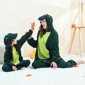 Combinaisons à capuche unisexes pour adultes et enfants, combinaisons de dinosaures assorties pour les fêtes - Product Image 2