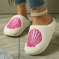 Chaussons d'hiver tendance antidérapants d'intérieur à bout fermé, doux et massants, pour femme, idéaux pour Noël