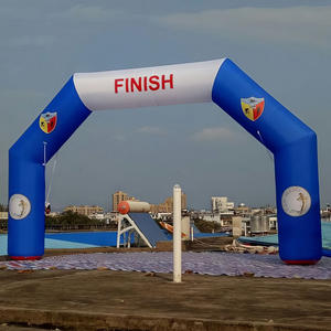 Arches de finition de début événement extérieur 20 pieds porte de soufflage d'air grande voûte gonflable gonflable personnalisée de publicité commerciale - Product Image 6