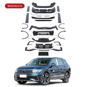 Kit de carrocería MAISALUN para <span class=keywords><strong>Volkswagen</strong></span> VW <span class=keywords><strong>Tiguan</strong></span> 2022 actualización a kit de carrocería <span class=keywords><strong>R</strong></span>-<span class=keywords><strong>line</strong></span> con faldones laterales de parachoques trasero de parachoques delantero - Product Image 6