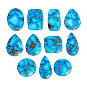 Cabujones de Turquesa Azul de 20-25mm, Formas Mixtas, Gemas Naturales Sueltas para la Creación de Joyería - Product Image 1