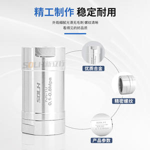 Vanne de retenue unidirectionnelle pneumatique pour huile, eau, gaz - Tailles disponibles KA-06/08/10/15/32/40/50 - Product Image 3