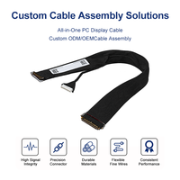 Rakitan Kabel Interkoneksi PVC Khusus dengan Dukungan EDP/LVDS untuk Monitor Industri, PC All-in-One, Panel LCD (Full HD 4K)