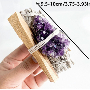 Salvia Blanca Natural de California, Cristal Crudo para Sanación, Varitas de Cristal para Incienso, Cristal Transparente - Product Image 3