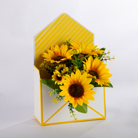 Boîte cadeau en papier haut de gamme et élégante pour bouquets de fleurs fraîches, emballage coloré et raffiné, logo personnalisé