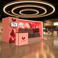 Stand d'exposition modulaire en aluminium rétroéclairé de luxe sur mesure, cadre en aluminium éclairé, 20 x 20