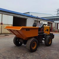 Travaux de Construction Dumper 4x4 roues motrices 3 tonnes 4 wd mini dumper truck Mini avant camion grume Chargeuse tracteur pelleteuse