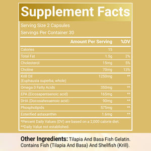 Olio di Krill OEM/ODM 1250mg con EPA/DHA e Astaxantina - Integratore per Cuore, Cervello, Articolazioni e Occhi in Capsule Molli - Product Image 6