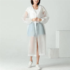Wholesale Adult <b>Long</b> <b>Raincoat</b> EVA Impermeable Waterproof Rain Coat Men Women Travel Hooded Beam Port Fishing Camping Rainwear - Product Image 4