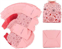 Boîtes de faveur coffrets cadeaux douche nuptiale anniversaire fête d'anniversaire mariage découpé au laser Rose boîtes de bonbons
