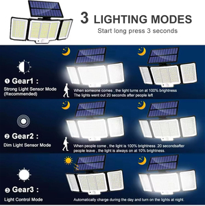 Lámpara <span class=keywords><strong>Solar</strong></span> para Jardín, Impermeable, con Sensor de Movimiento, Reflector, Luz de Pared para Exteriores - Product Image 5