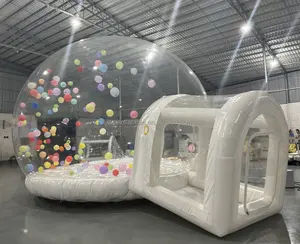 पारदर्शी लॉज पार्टी के किराये कमरे inflatable स्पष्ट गुंबदों बच्चों tebt उछालभरी तम्बू inflatable गुब्बारा गुंबद बुलबुला उछाल घर