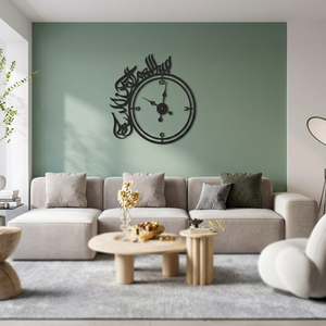 Modern Metal <b>Wall</b> <b>Clock</b> Round Abstract Geometric Design <b>Silent</b> Quartz Analog Living Room Hanging Decor - Product Image 5