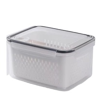 Geïndividualiseerde plastic koelkast afvoer-afgesloten opbergbox - trendy draagbare grote capaciteit groente- en fruitbewaarbox