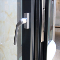 Ventanas Abatibles Modernas, Sólidas y Resistentes a Huracanes, Serie 88, de Aleación de Aluminio con Arco Superior, Doble Vidrio Templado, para Apartamentos