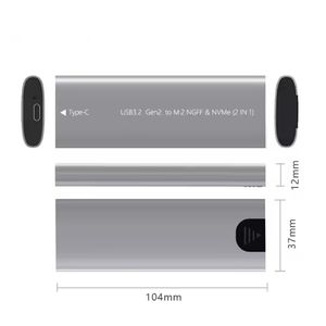 Ücretsiz aracı çift protokol tip-c için M.<span class=keywords><strong>2</strong></span> SSD muhafaza NVME NGFF mobil SSD durumda USB 3.1 PCIE ve SATA SSD kutusu - Product Image 5