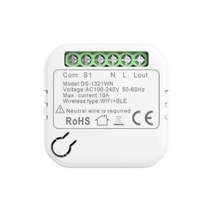 Module de commutateur intelligent WiFi 10A pour relais de disjoncteur miniature AC100-240V, ligne neutre et phase, en matériau PC, compatible Alexa et Google Home - Product Image 3