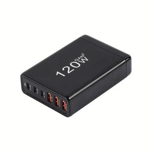 120W USB <b>C</b> Charging Station Phone Fast <b>Charger</b> 6-Port USB <b>C</b> Power Adapter for All Phones for Laptop - Product Image 2