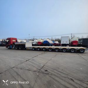 באיכות גבוהה <span class=keywords><strong>8</strong></span>-ציר פלדה נמוך מיטת פלדה חצי קדימונים מצב חדש <span class=keywords><strong>8</strong></span>-ציר קטן מיכל מיכל תחבורה שטוח חצי טריילר למשאית - Product Image 5