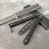 Couteau papillon d'entraînement Portable CSGO couteau de poche pliable en acier inoxydable outil d'entraînement pour les jeux de plein air