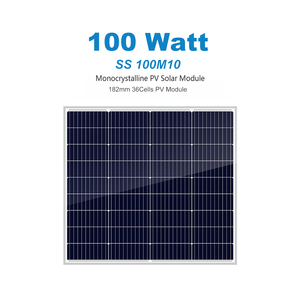 High Quality <b>100W</b> 110W 120W All Black Monocrystalline <b>Solar</b> Photovoltaic PV Modules with PERC 72 Cells 182mm Low Price Wholesale - Product Image 1