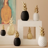 Résine artisanat maison déco or ananas décoration europe style nordique décoration intérieure